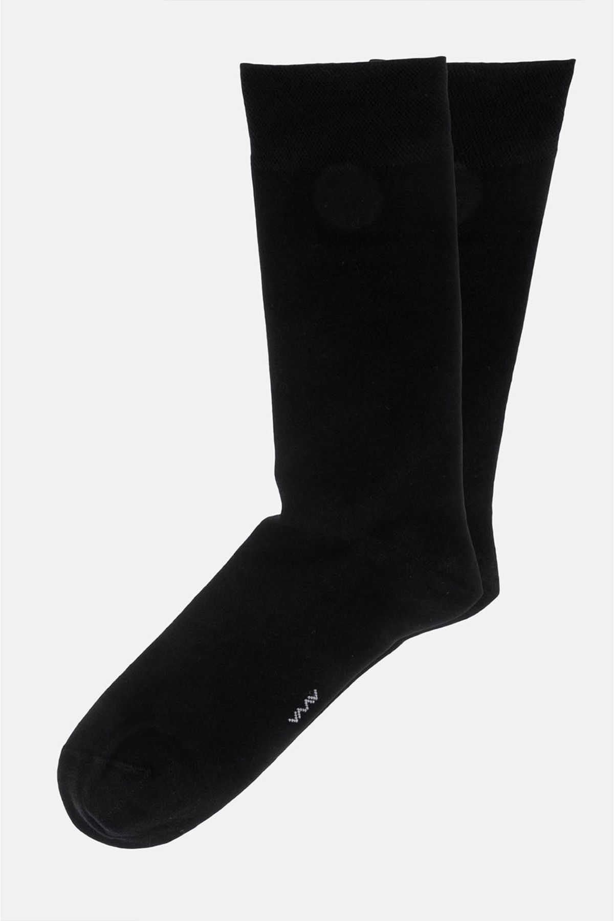 Avva Erkek Siyah Düz Bambu Soket Çorap E008501
