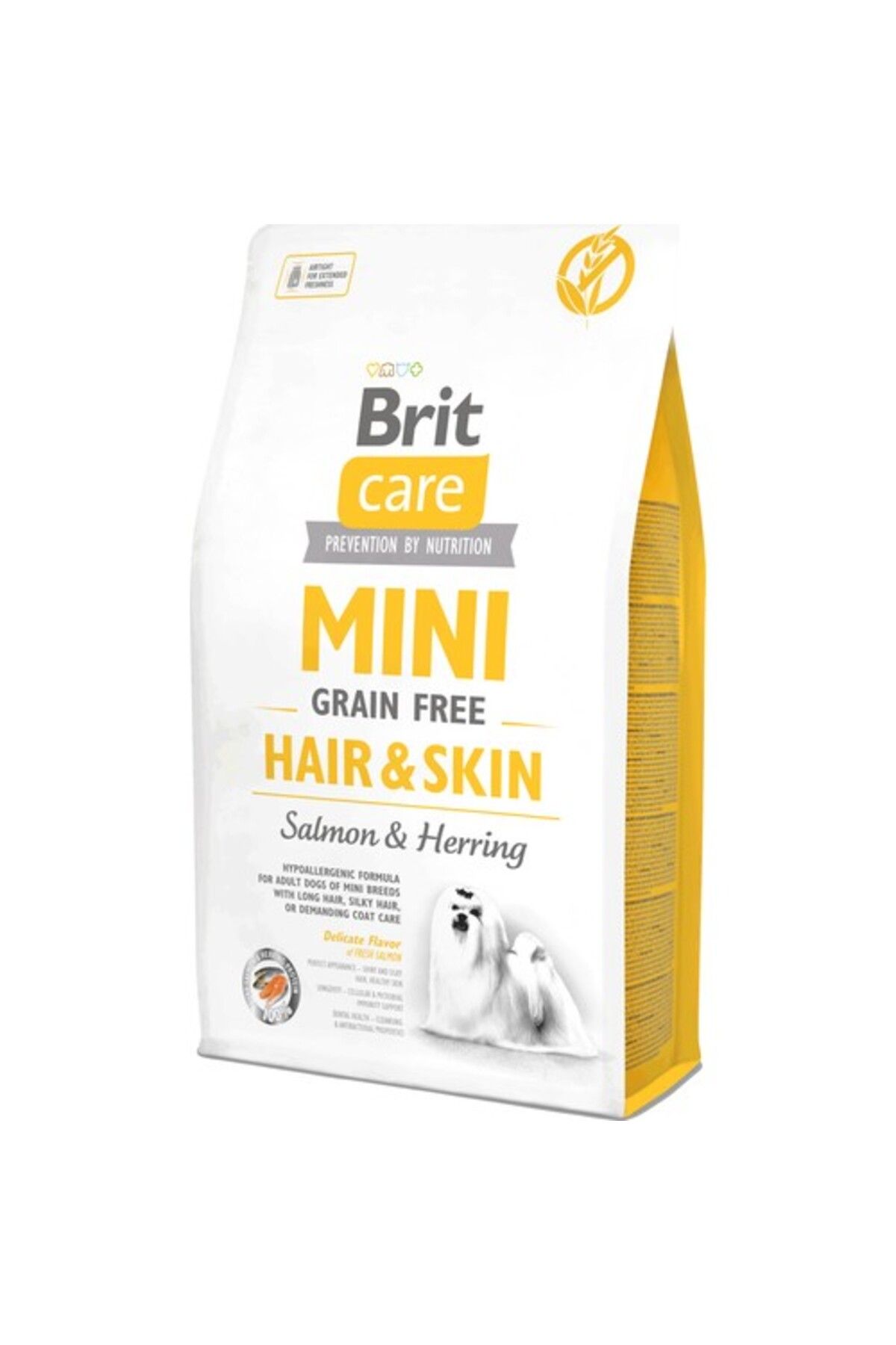 Brit Care Grain-free Tahılsız Somonlu Ve Ringa Balıklı Hair & Skin Mini Irk Yetişkin Köpek Kuru Mama 2 Kg