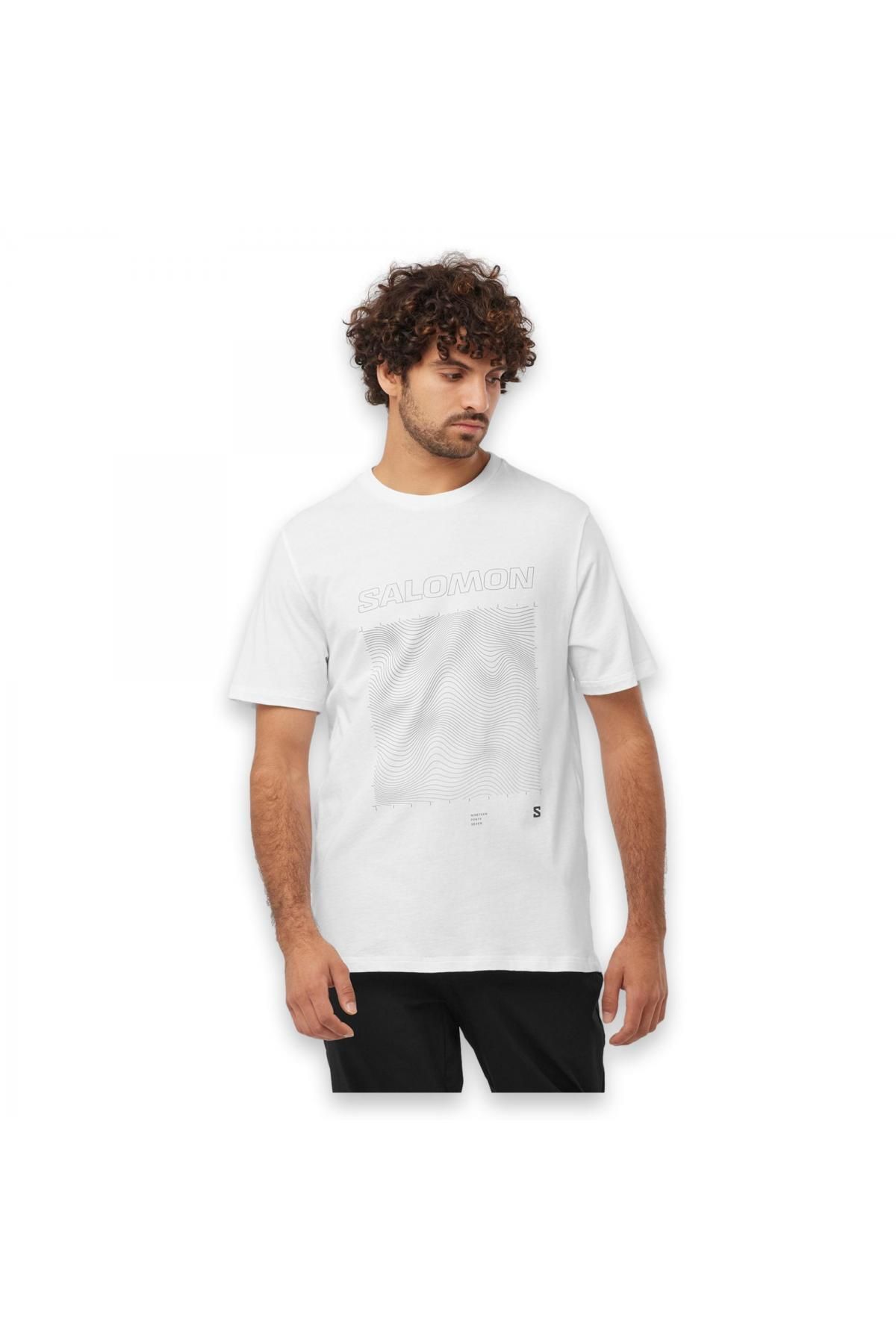 Salomon Lc2219200 Graphic Ss Tee M Beyaz Erkek T-Shirt