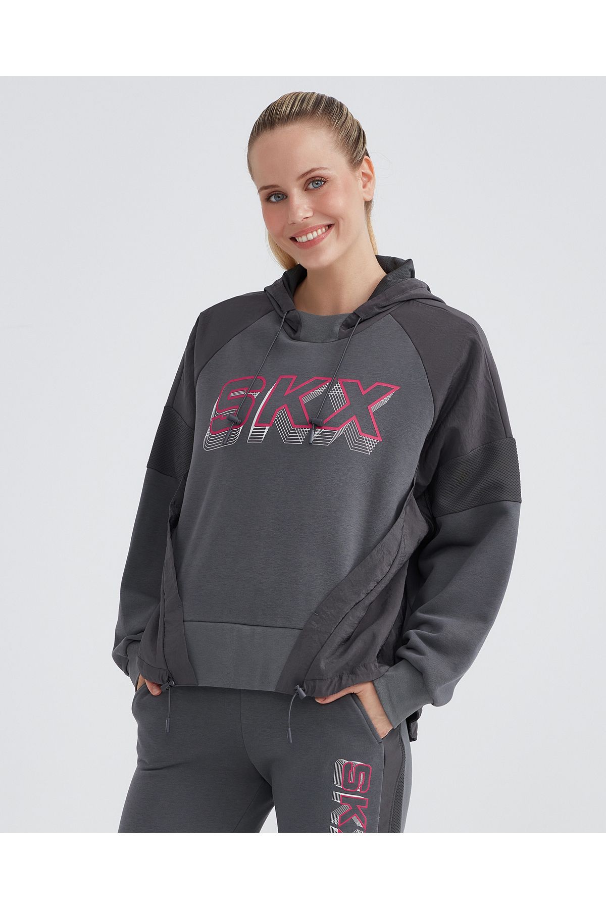 Skechers W Lw Fleece Hoodie Sweatshirt Kadın Gri Sweatshirt S232284-040