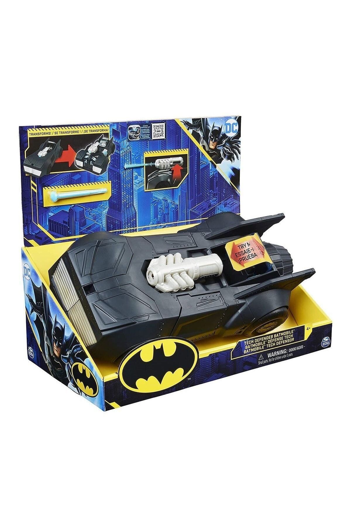 DEDE 037676 Dc Comics Tech Defender Batmobil -spinmaster