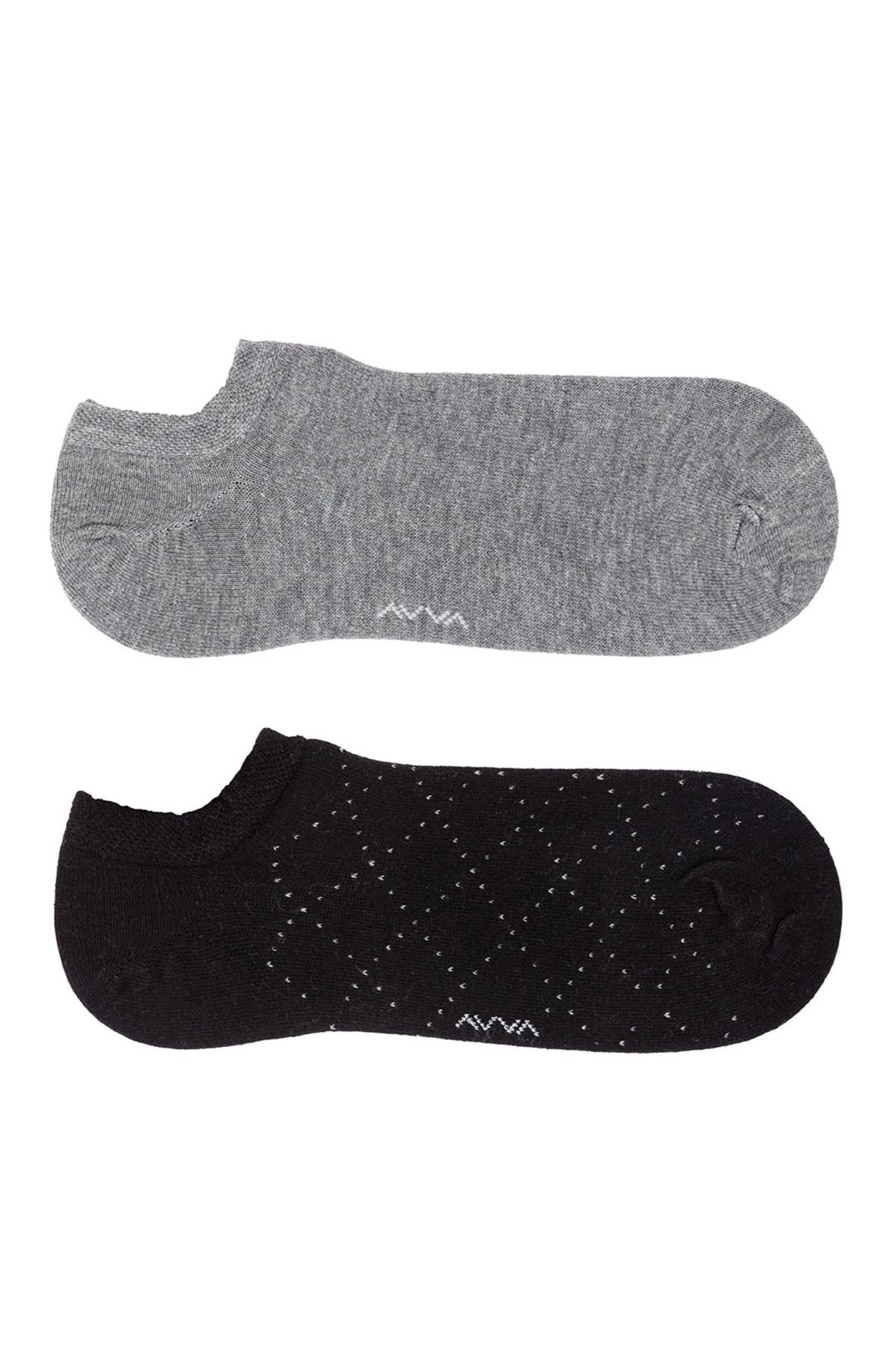 Avva Siyah 2'li Patik Çorap