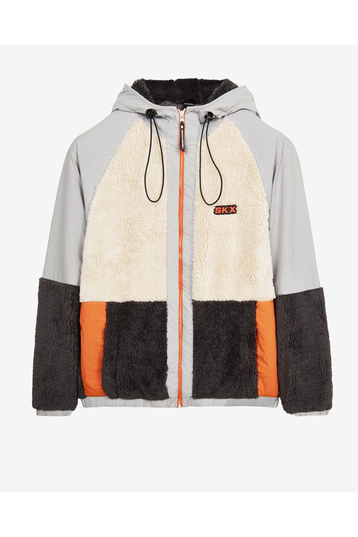 Skechers M Outdoor Fleece Full Zip Sherpa Erkek Gri Ceket S232310-032