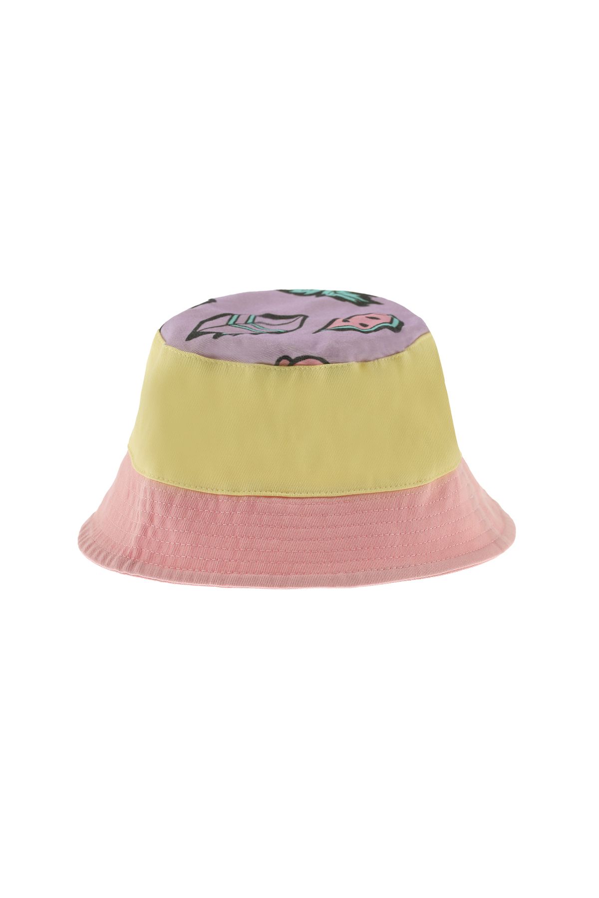 Panço Kız Çocuk Renkli Kova Şapka