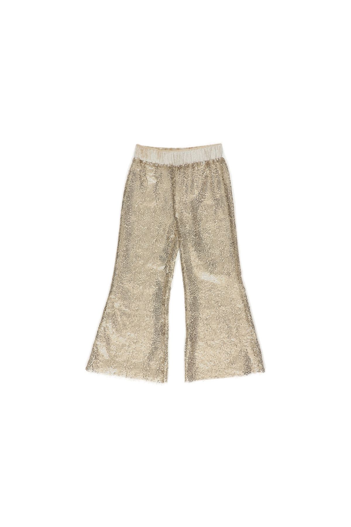 Panço Kız Çocuk Payet Kumaşlı Ispanyol Paça Pantolon