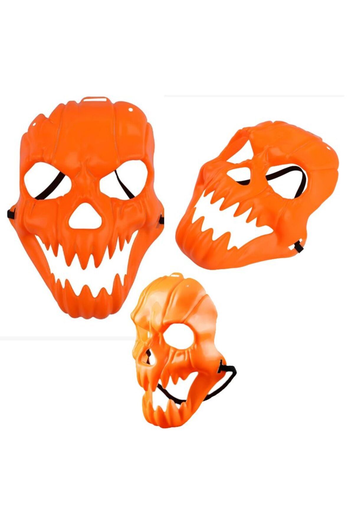 partidolu Plastik Halloween Balkabağı Mask Kabak Maskesi Plastik