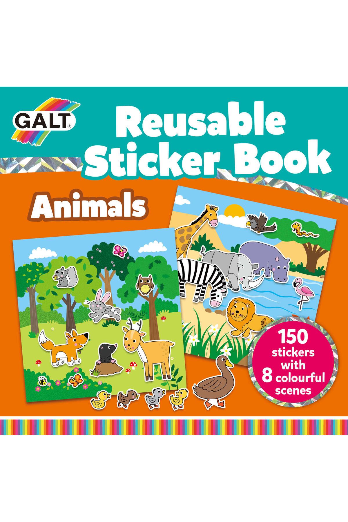 Galt Reusable Sticker Book - Animals