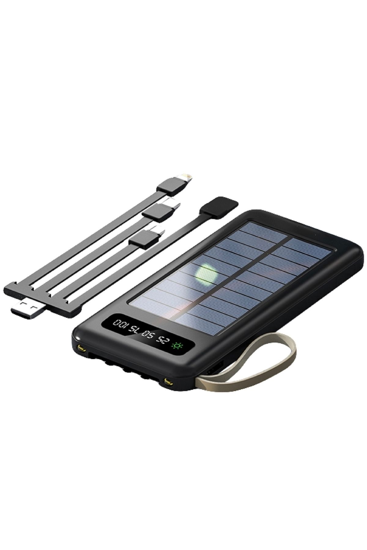 Syrox Sunıx Pb-43 12.000 Mah Güneş Enerjili Solar Powerbank 4lü Kablolu Type-c Ve Iphone Tüm Telefonlara