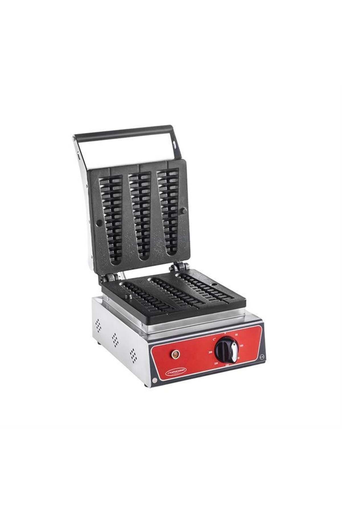 Genel Markalar Csa Inox Endüstriyel Elektrikli Döküm Çubuk Waffle Makinesi 3 Lü