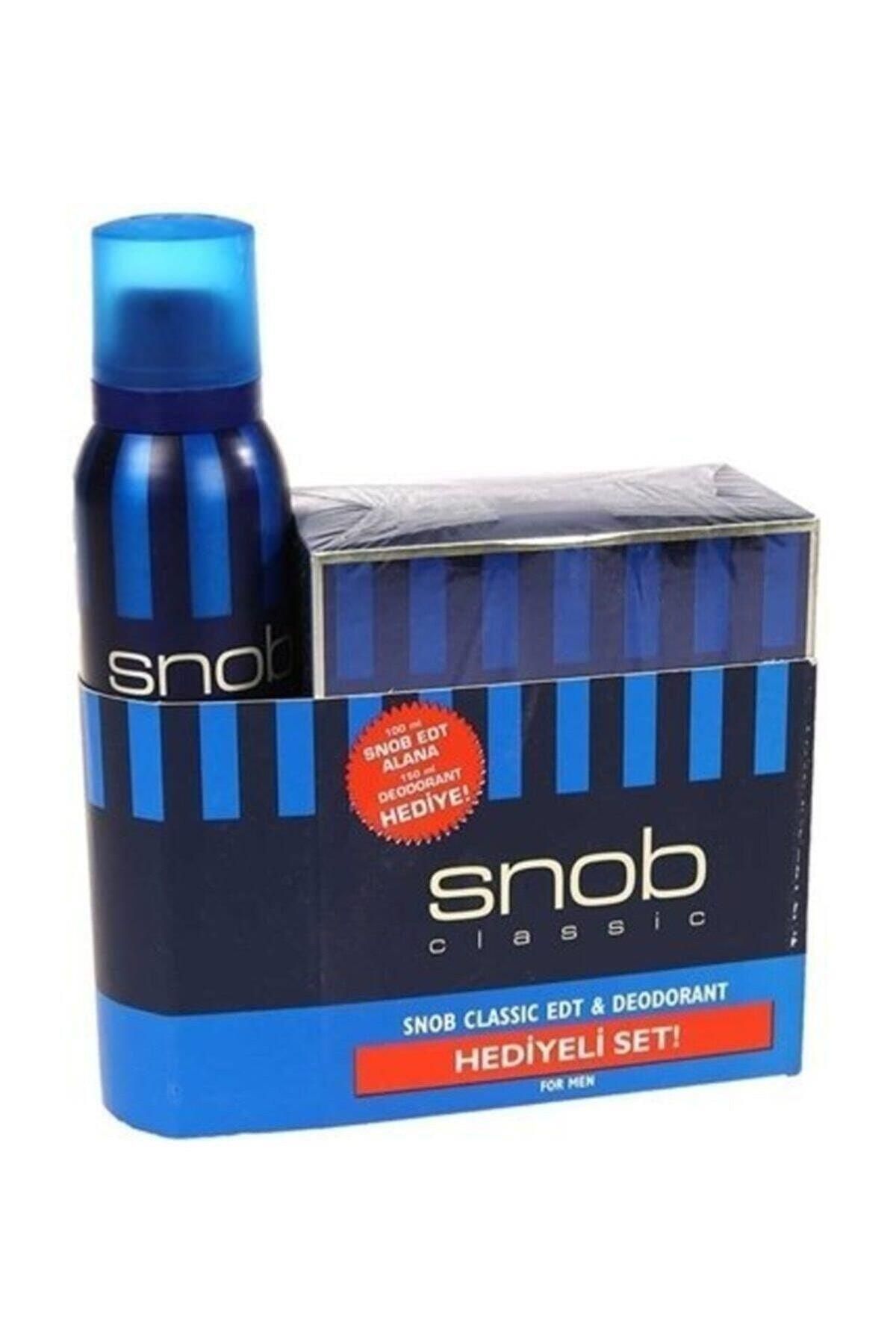 Snob Classic Edt 100 ml Deo Sprey 150 ml Erkek Parfüm Seti
