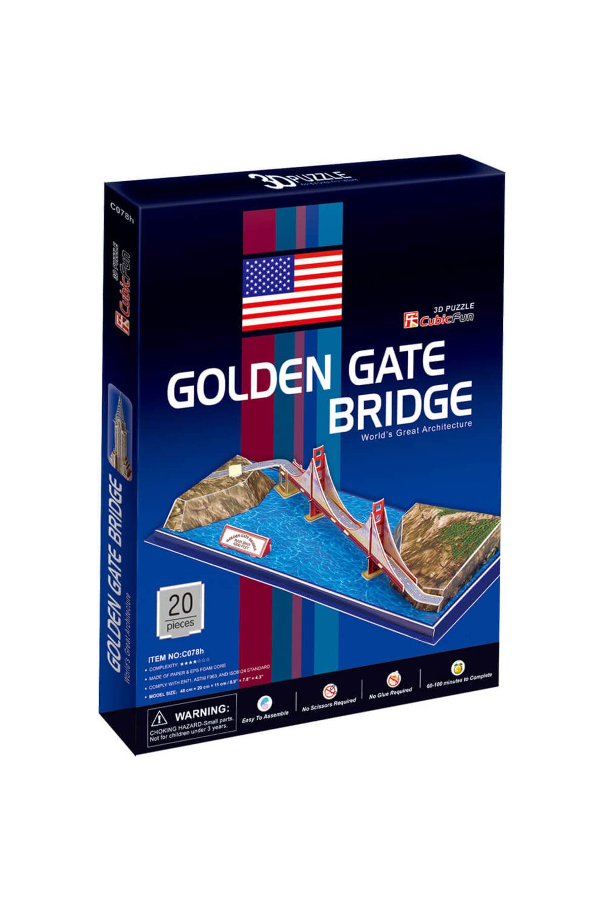 Cubic Fun 3d 20 Parça Puzzle Golden Gate Köprüsü
