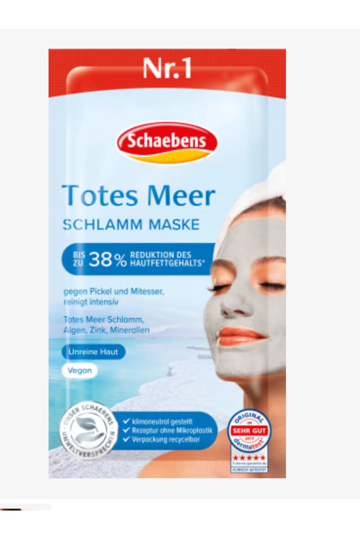 Schaebens Yüz maskesi Ölü Deniz çamuru kil maskesi, 15 ml