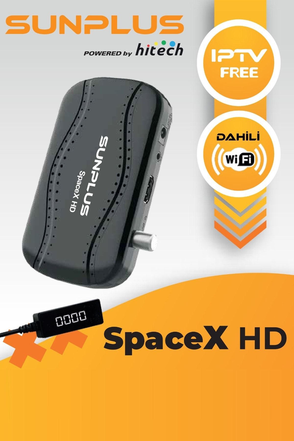 Sunplus Spacex Çanaklı-çanaksız Dahili Wi-fi Full Hd Sinema Paketili Uydu Alıcısı