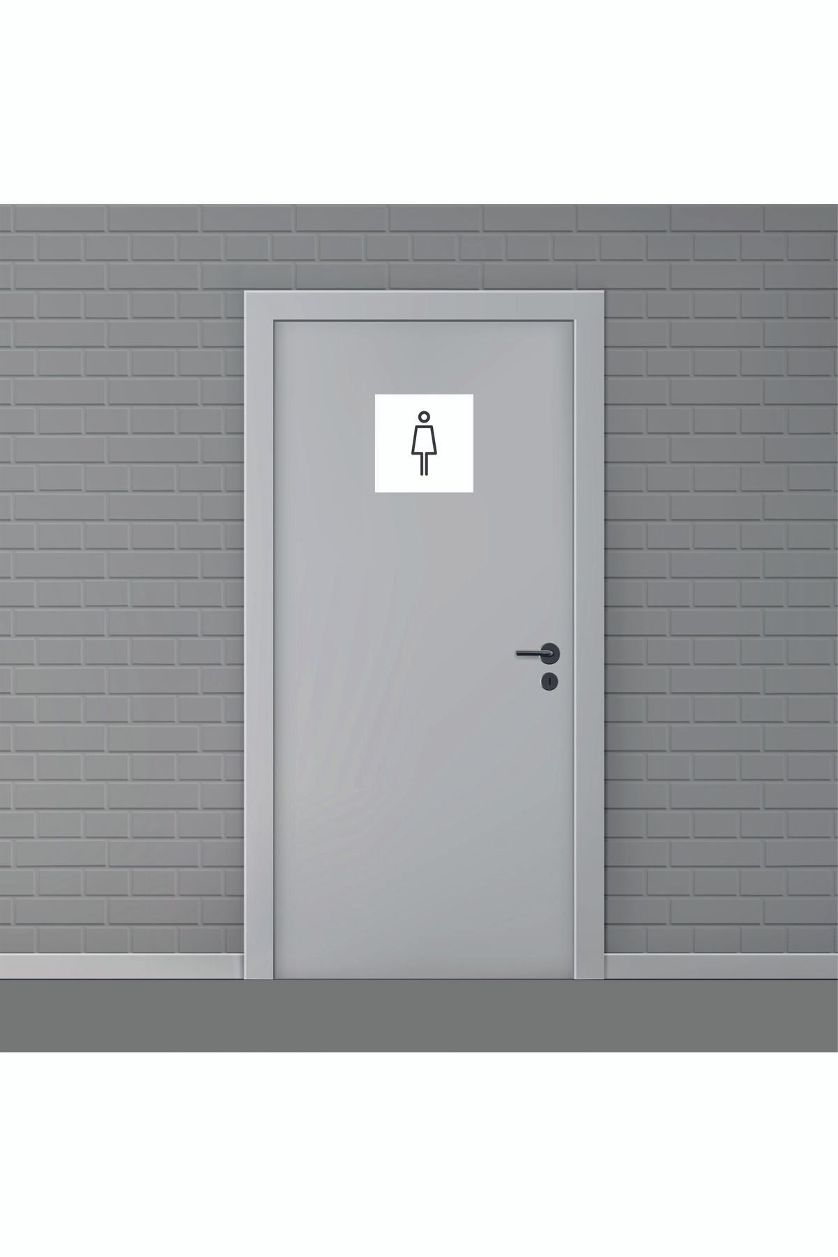 Ayhan Reklam Kadın Wc Tuvaleti Kapı Tabelası Dekota Foreks Kendinden Yapışkanlı Pictogram