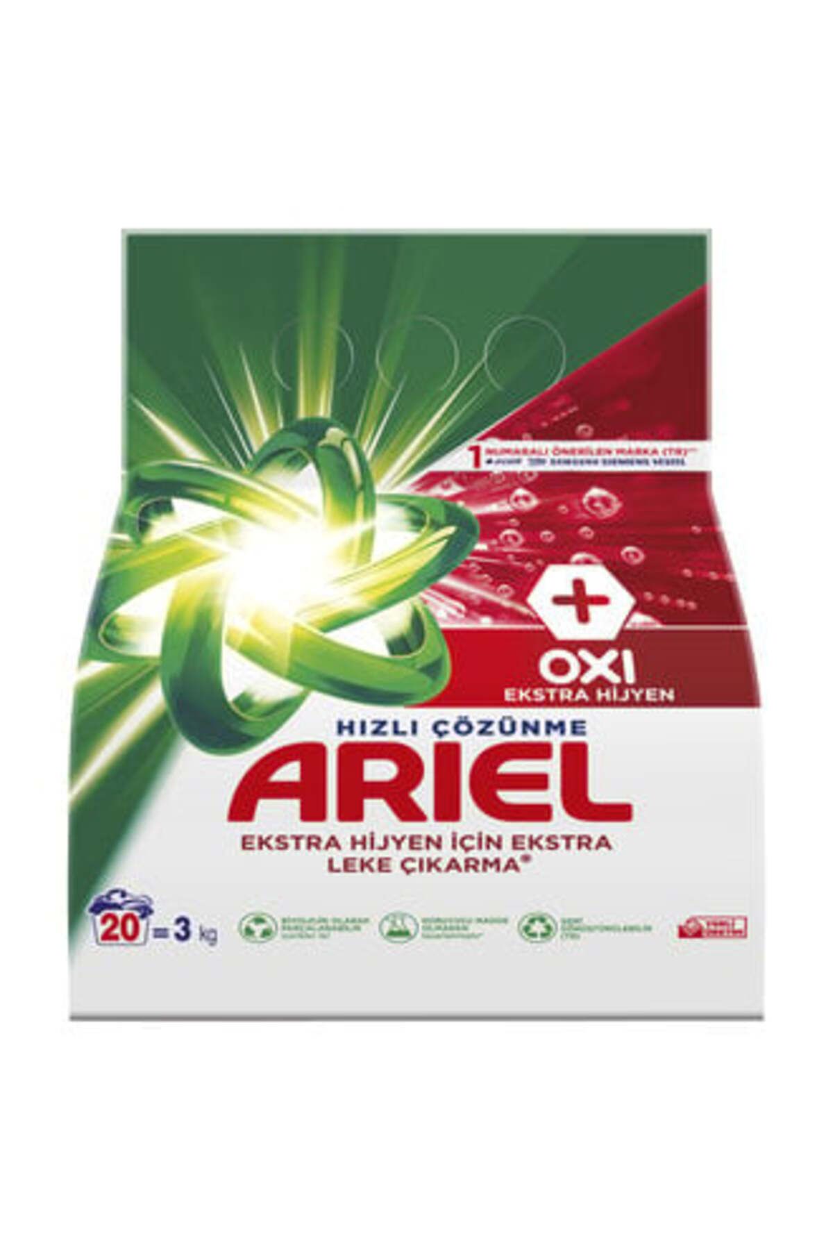 Ariel Oxi Ekstra Hijyen 3kg 20 Yıkama