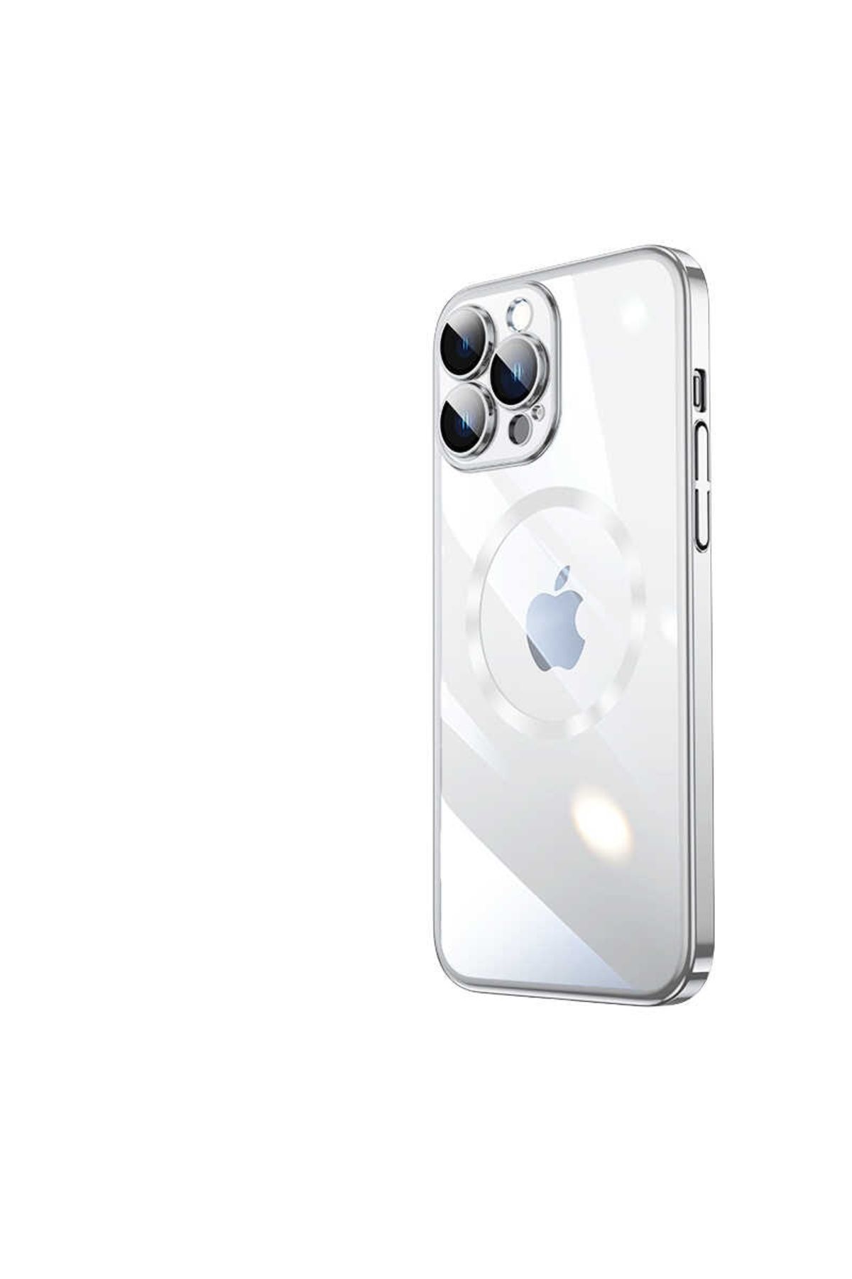 Lopard Apple iPhone 13 Pro Kılıf Wireless Şarj Özellikli Sert PC Lopard Riksos Magsafe Kapak