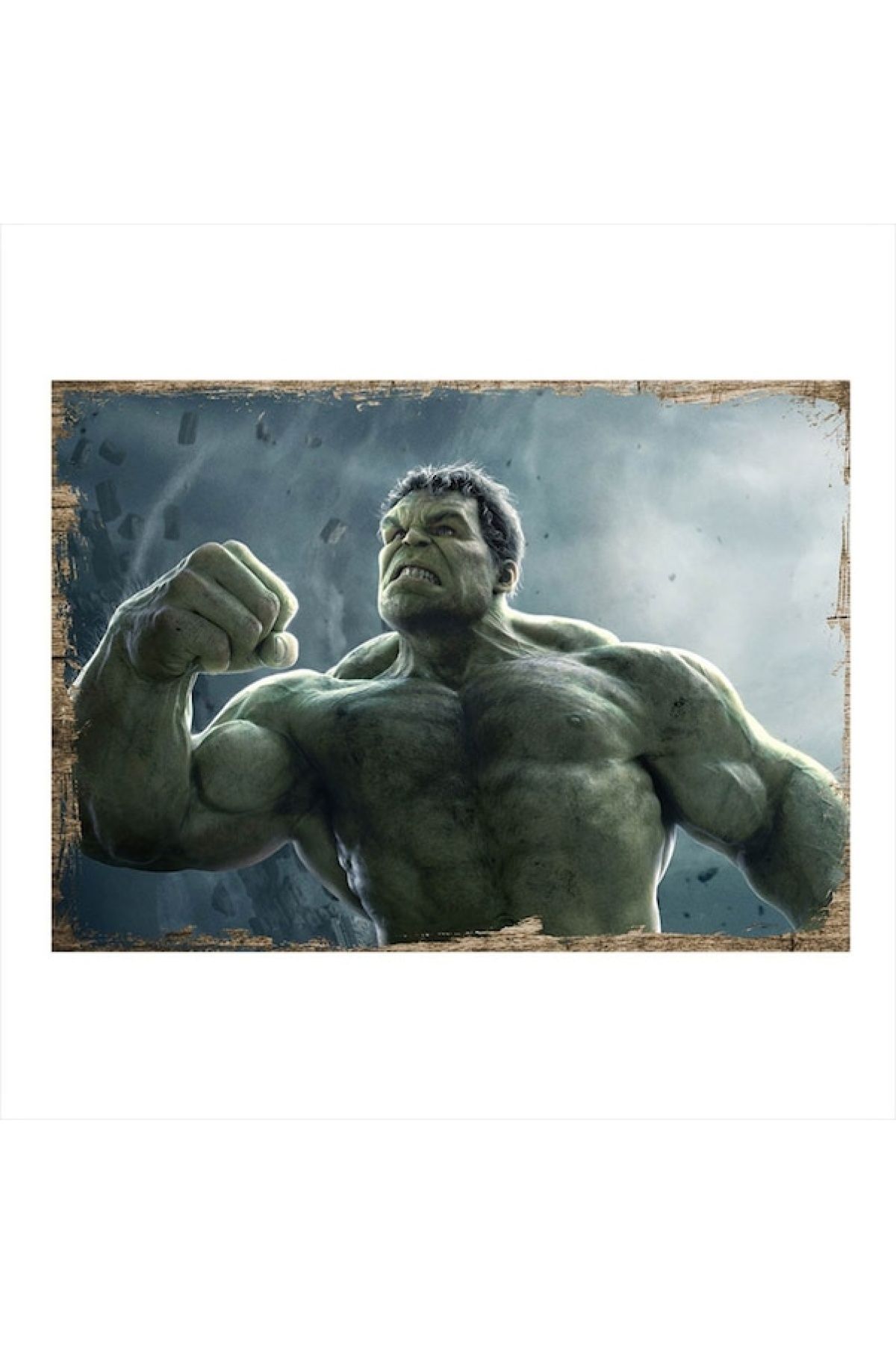 Genel Markalar Hulk Yeşil Dev1 Ahşap Poster 20x30