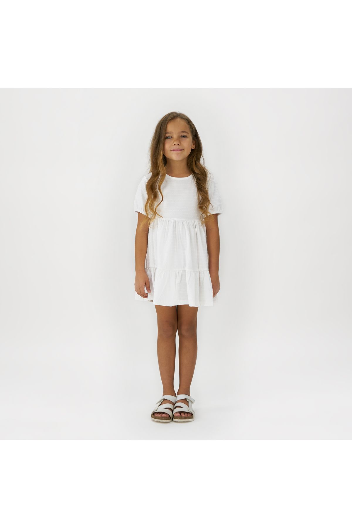 Panço Kız Çocuk Özel Dokulu Elbise