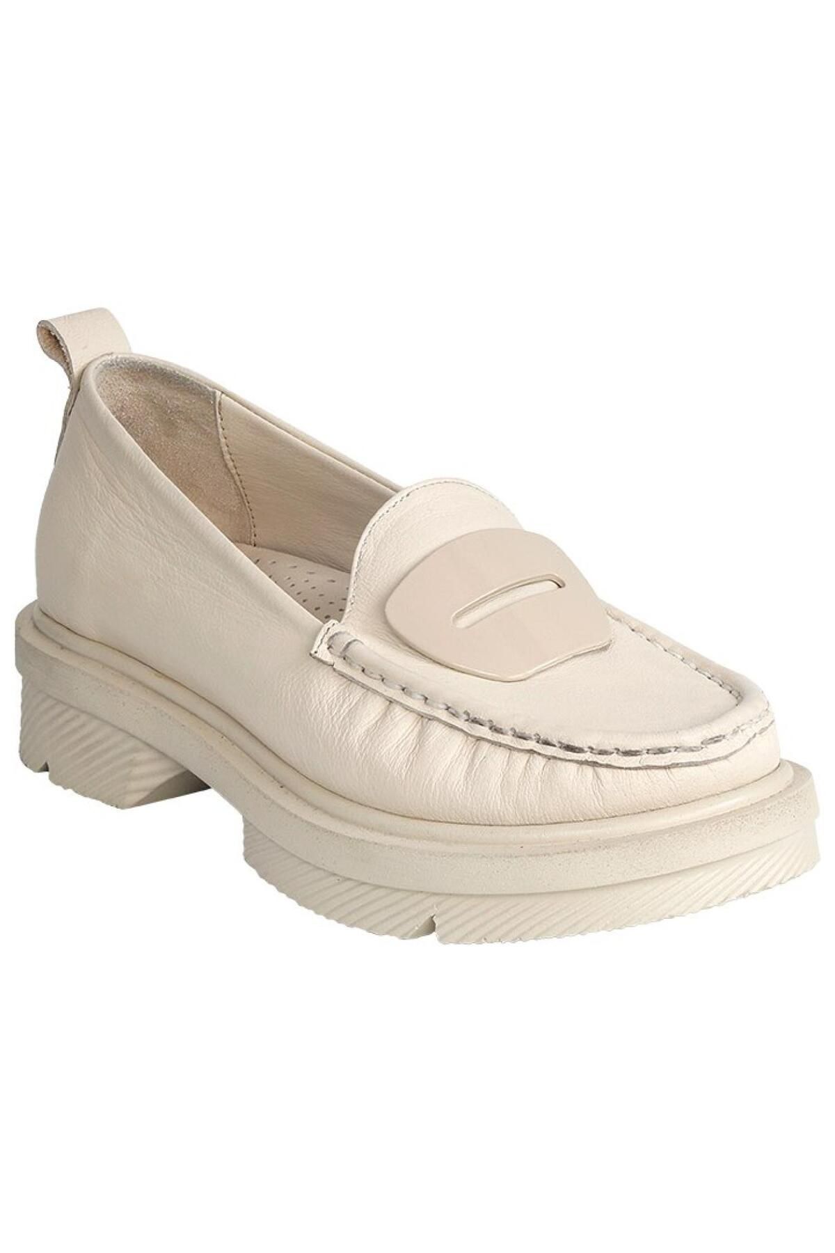 Mammamia D24Ya-850 Kadın Deri Loafer Ayakkabı