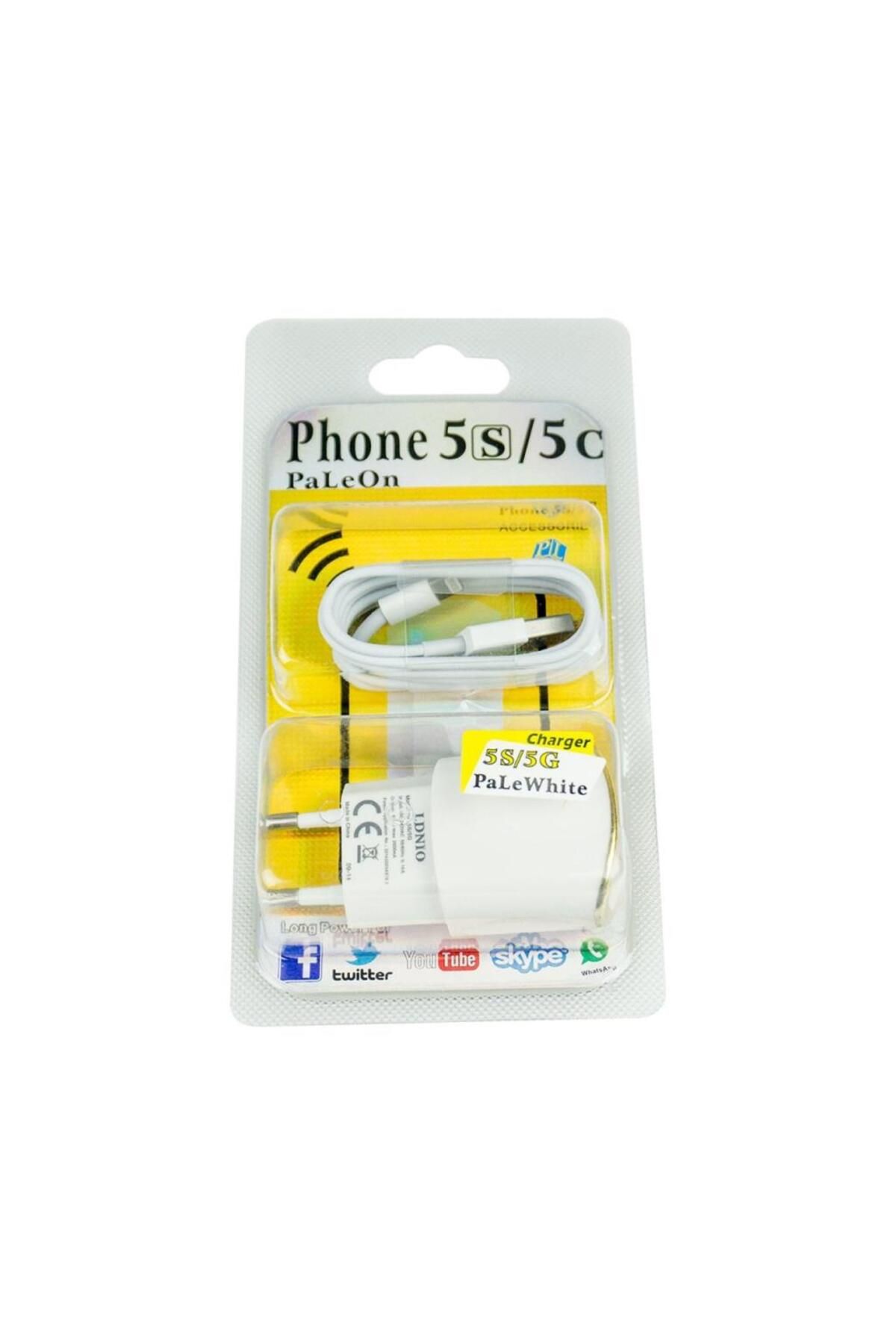 Paleon Iphone 5s, 5c Uyumlu Usb Şarj Ve Data Kablosu Ve Adaptörü (Priz)
