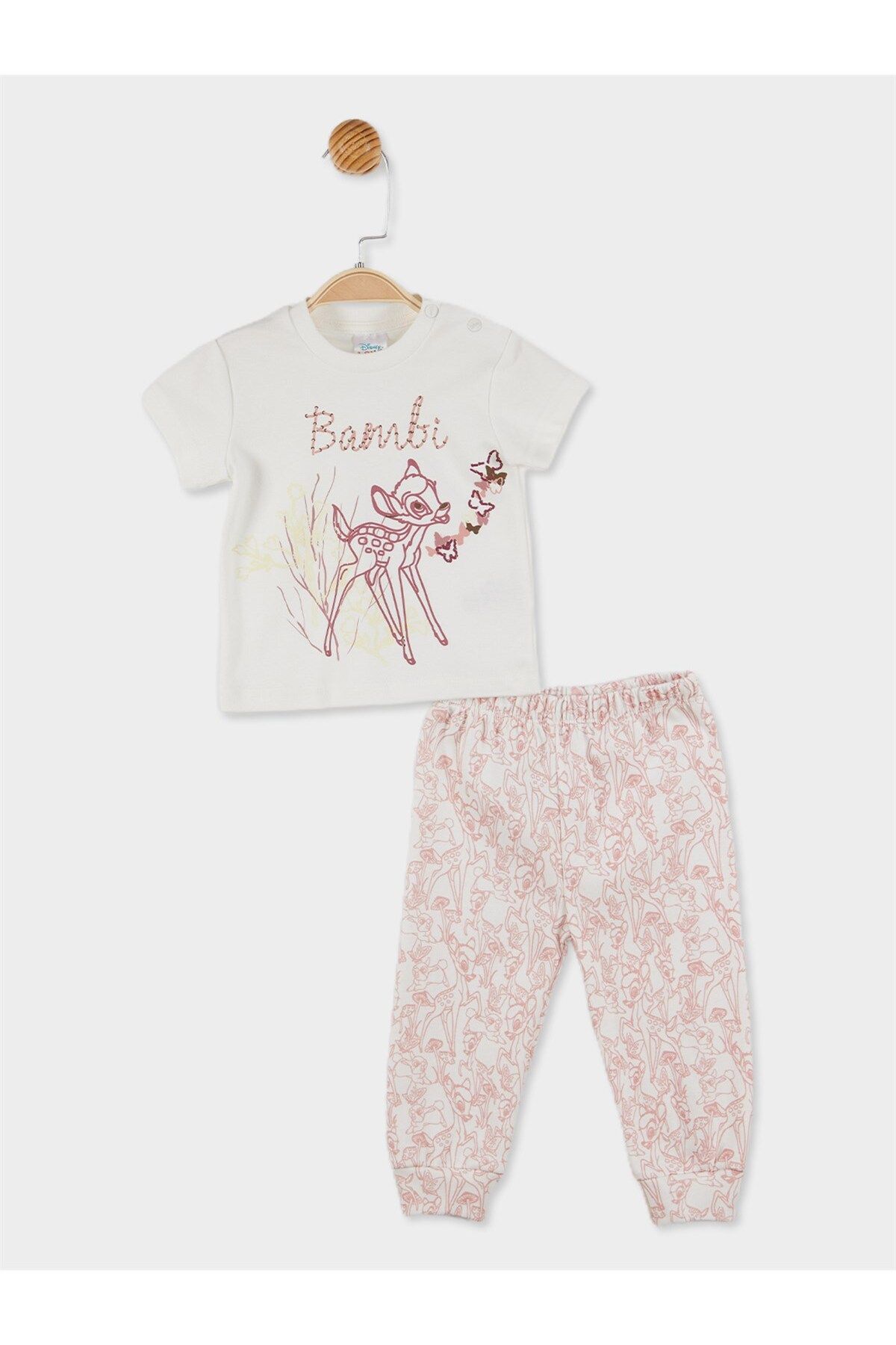 DİSNEY Bambi Lisanslı Kız Bebek Pijama Takımı 20825