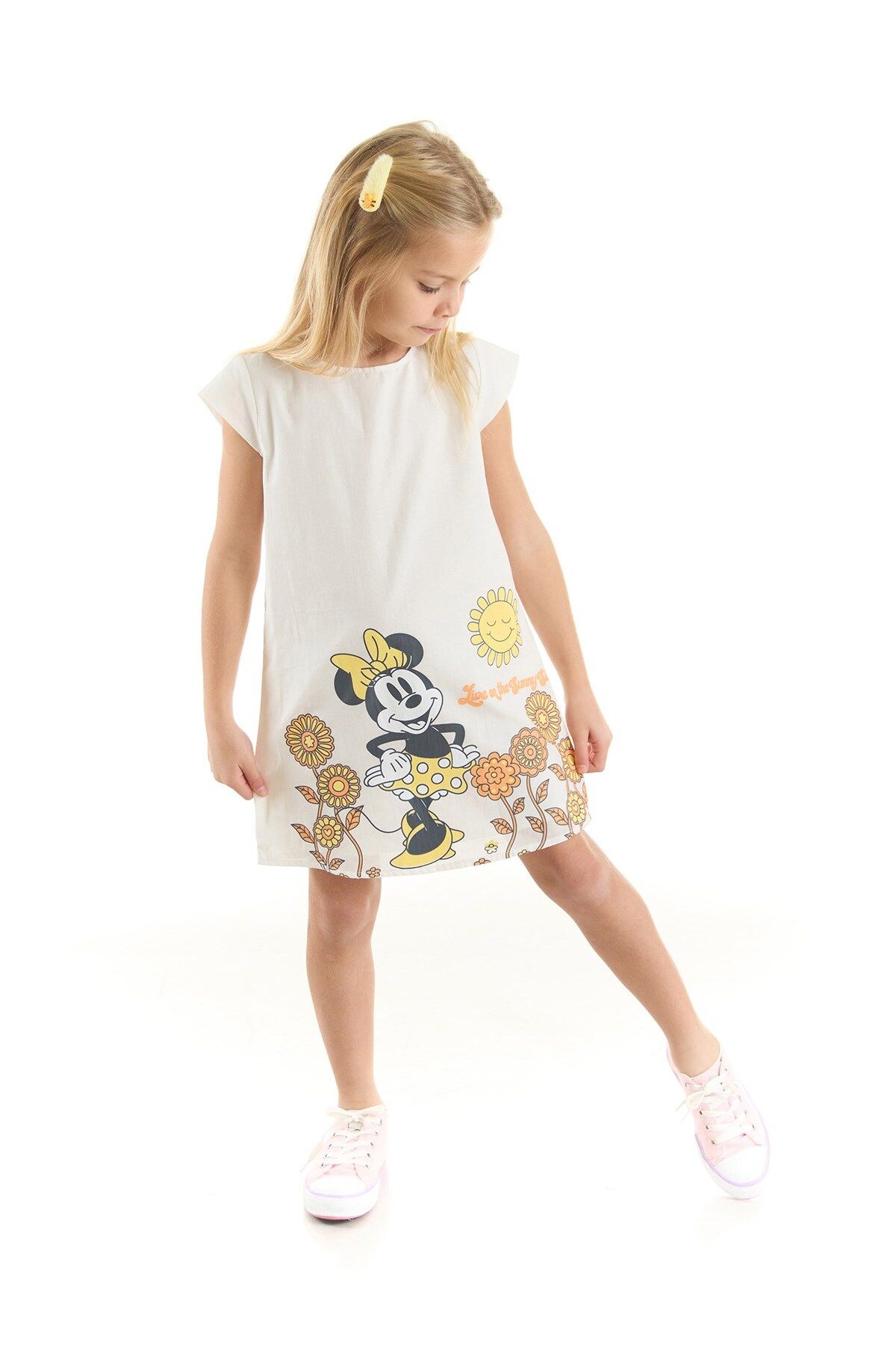 MINNIE MOUSE Disney Lisanslı Kız Çocuk Kısa Kol Elbise 20918