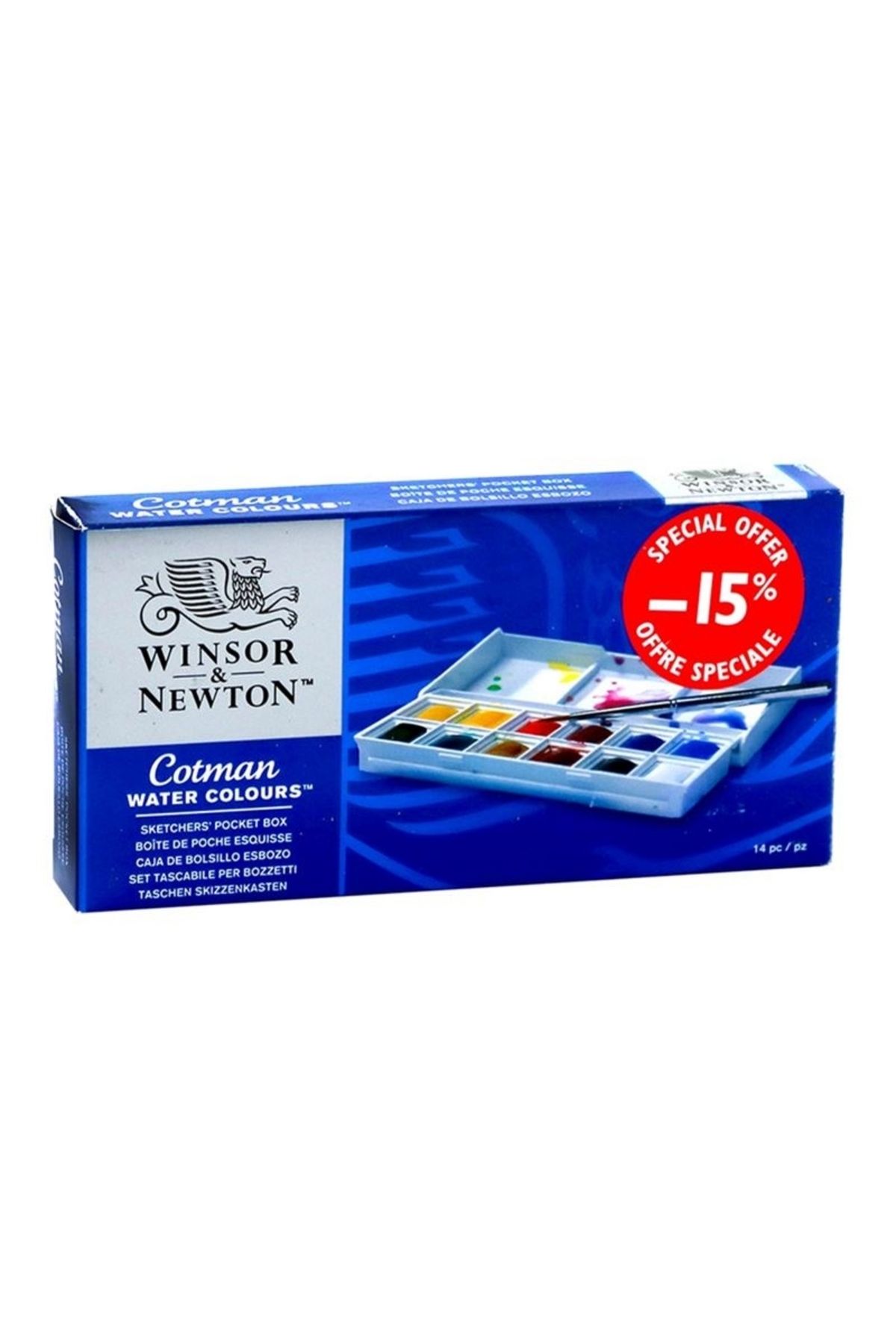 Winsor Newton Cotman 12 Li Sulu Boya Sketchers Pocket Box 640