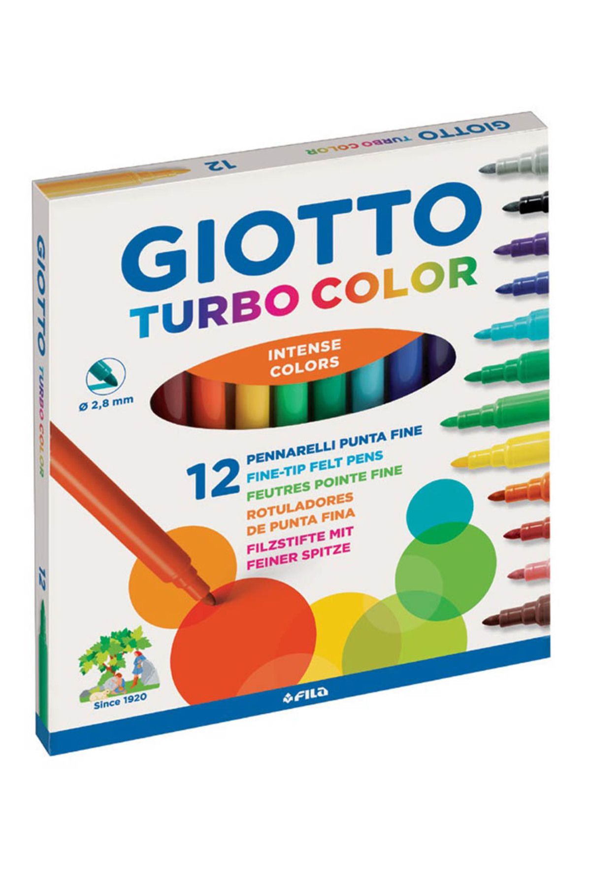 Giotto 12 Renk Turbo Keçeli Boya Kalemi 416000