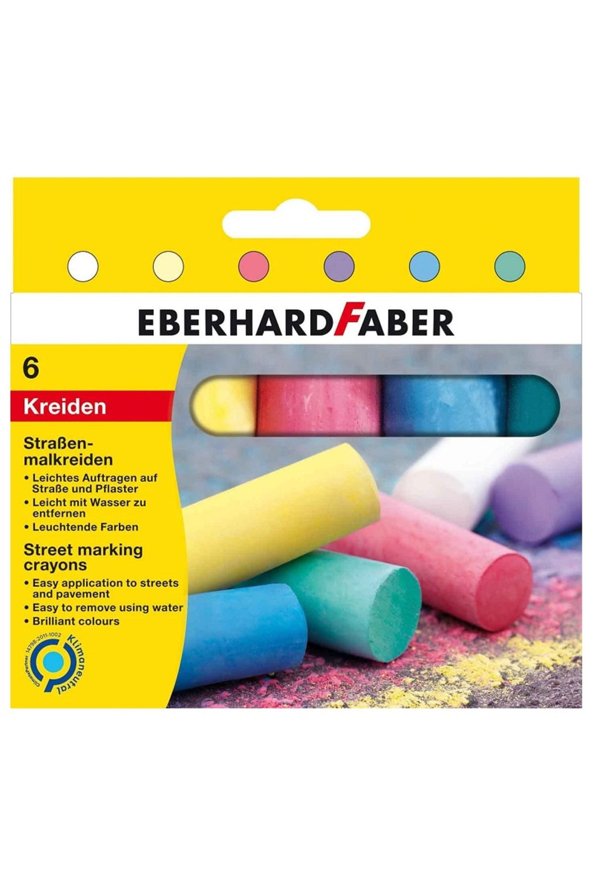 kosida Eberhardfaber 6 Renk Sokak İşaretleme Tebeşiri