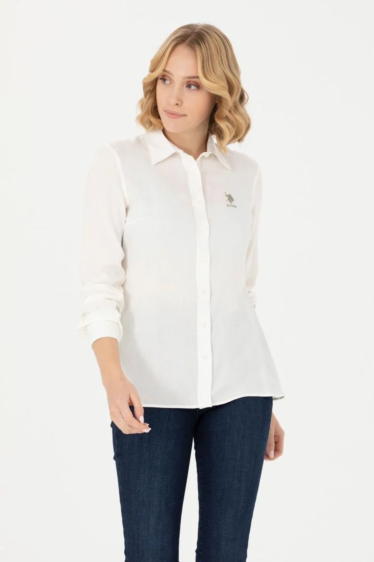 U.S. Polo Assn. Kadın Ecru  Gömlek