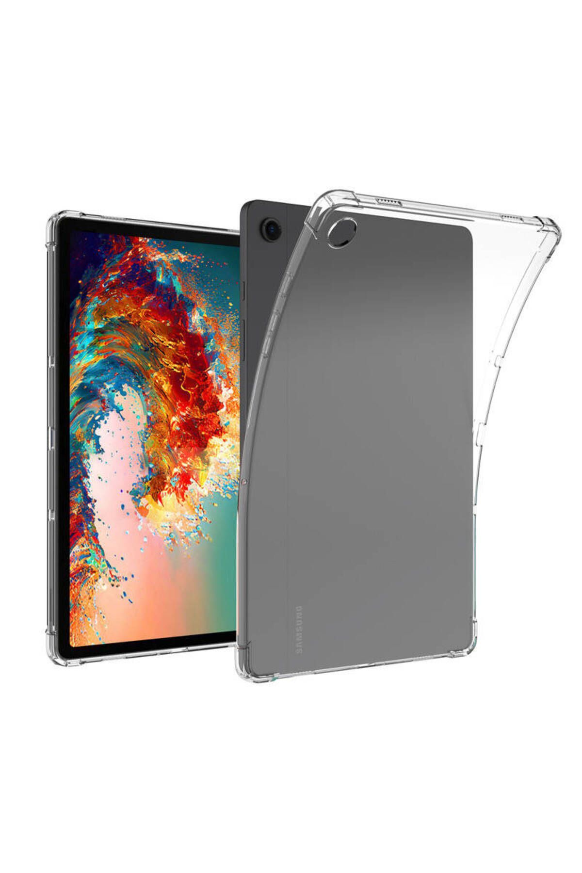 Zore Galaxy Tab A9 Plus Kılıf  Zore Tablet Nitro Anti Shock Silikon Kapak-Renksiz