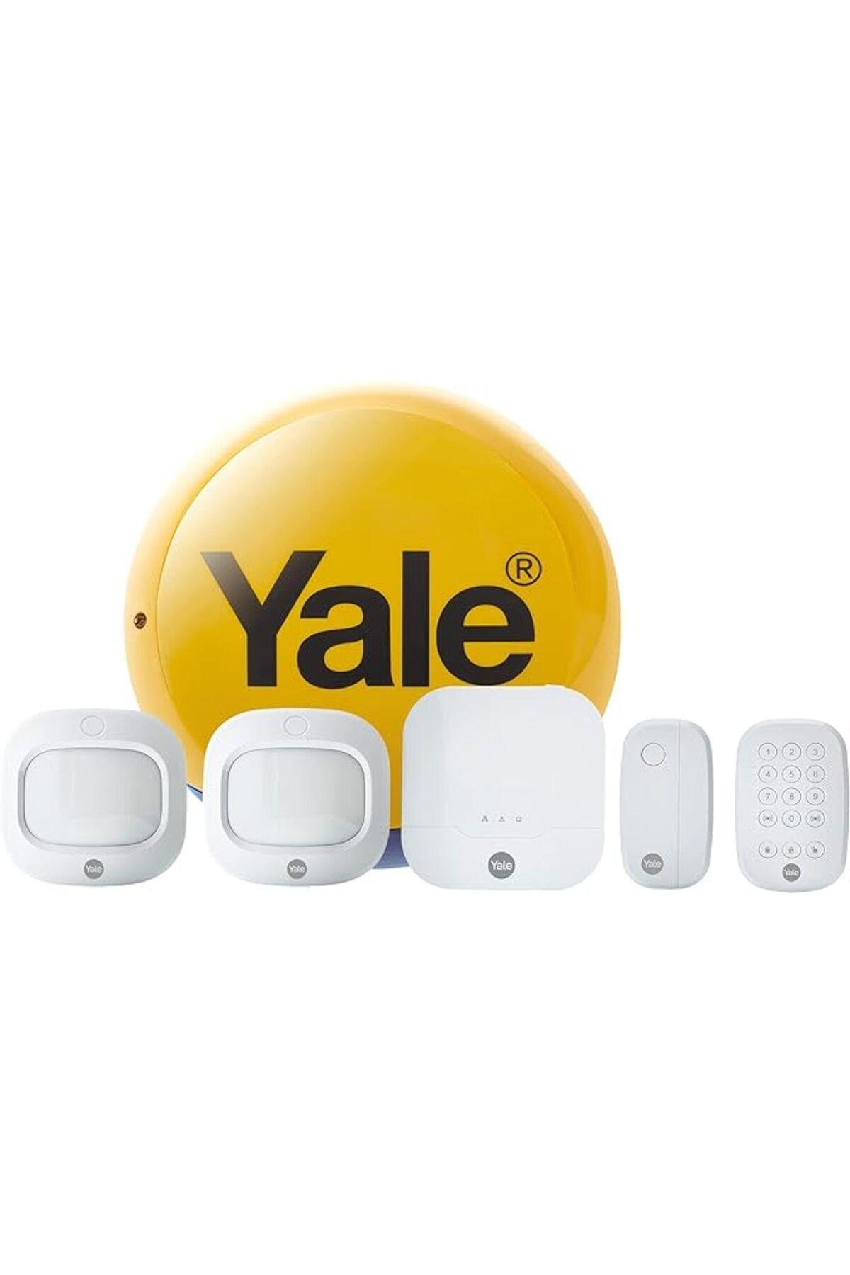 Yale IA-320 Sync Akıllı Alarm Seti - 6 parça - Hub - Dış Siren - Kapı/Pencere Kontağı - Hareket Sen