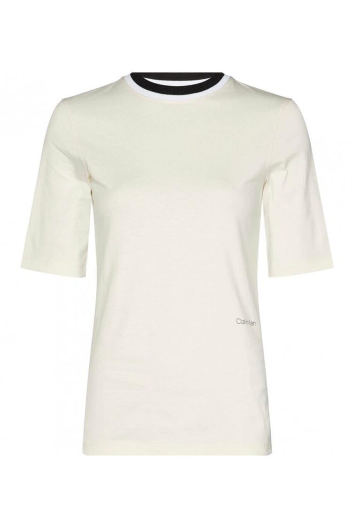 Calvin Klein Organıc Cotton Vıscose Rıb Detaıl Tee Women T-shırt