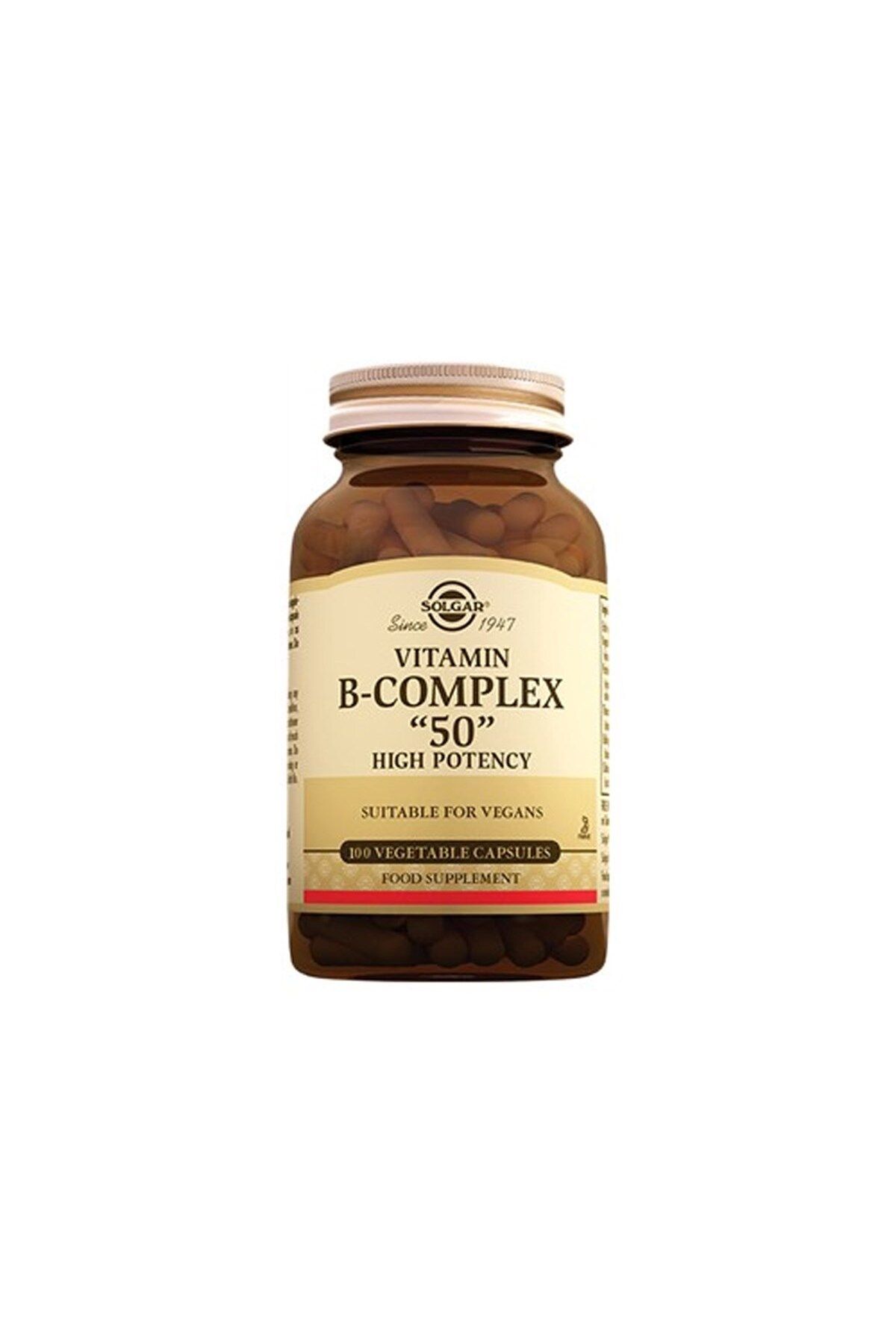 Solgar Vitamin B Complex 50 Mg 100 Kapsül 033984011212
