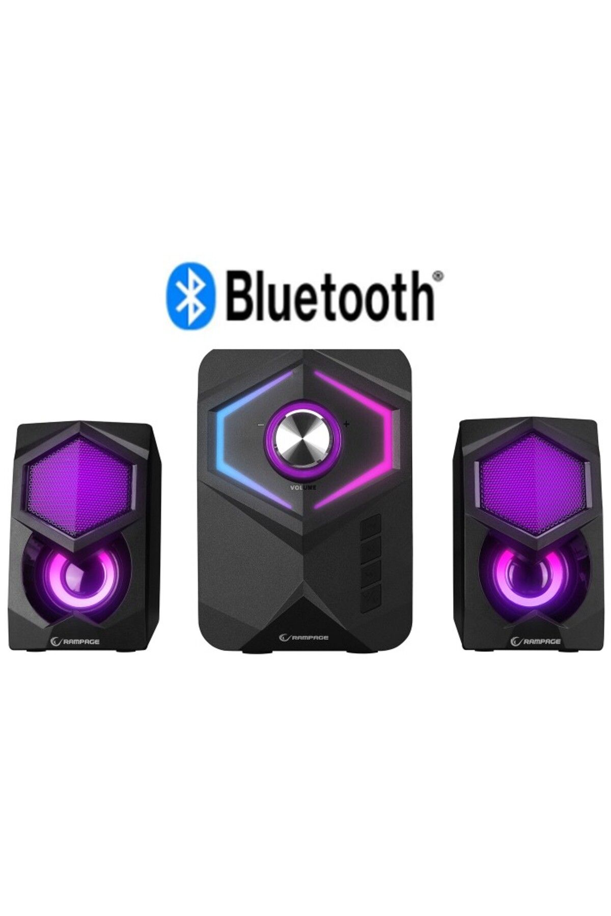 DTS Teknoloji Rampage Rms-175bt 2+1 5w*2 Bluetooth+usb-tf-fm Rainbow Aydınlatmalı Gaming Speaker Hoparlör