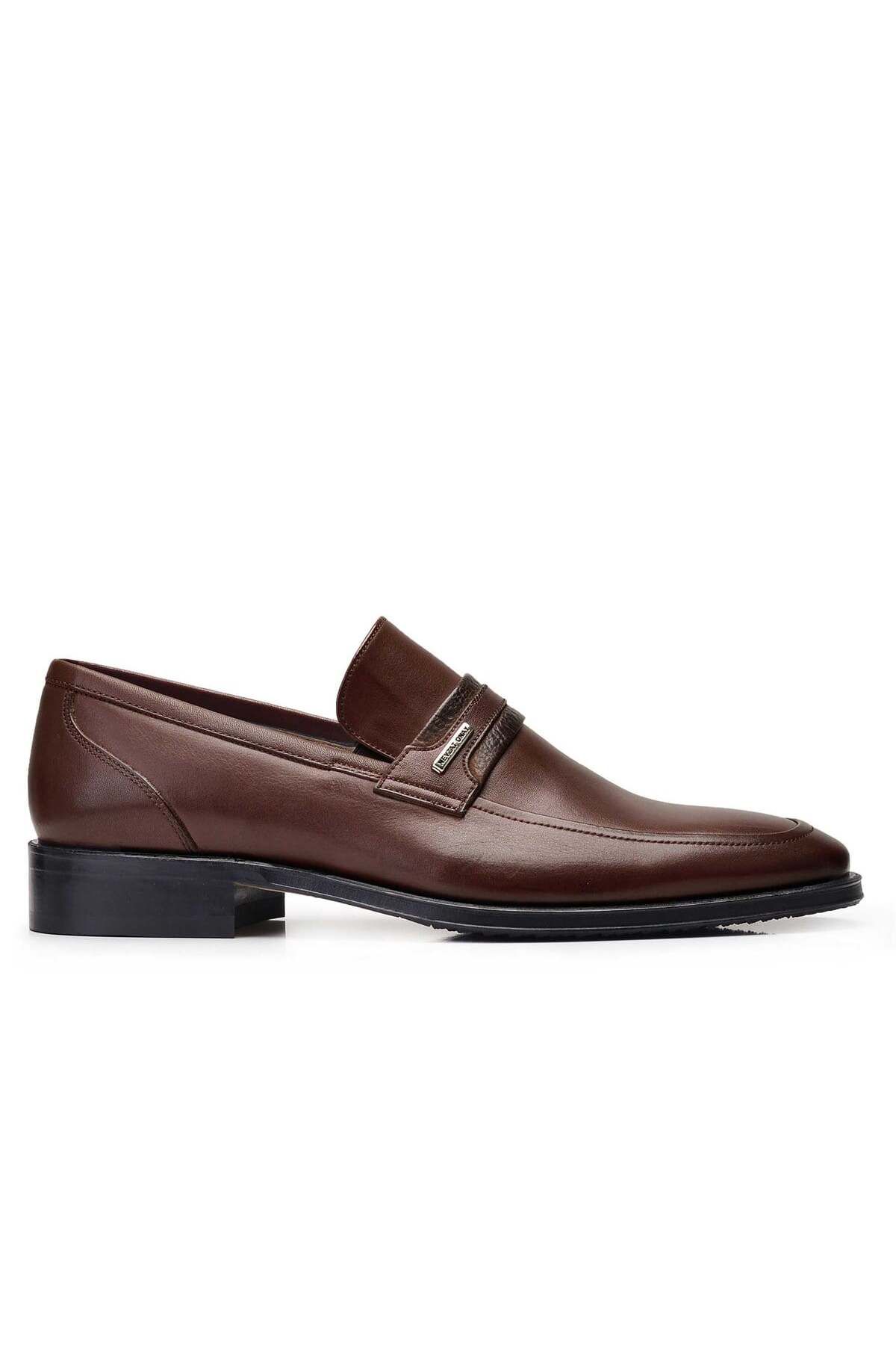 Nevzat Onay Kahverengi Klasik Loafer Erkek Ayakkabı -10452-