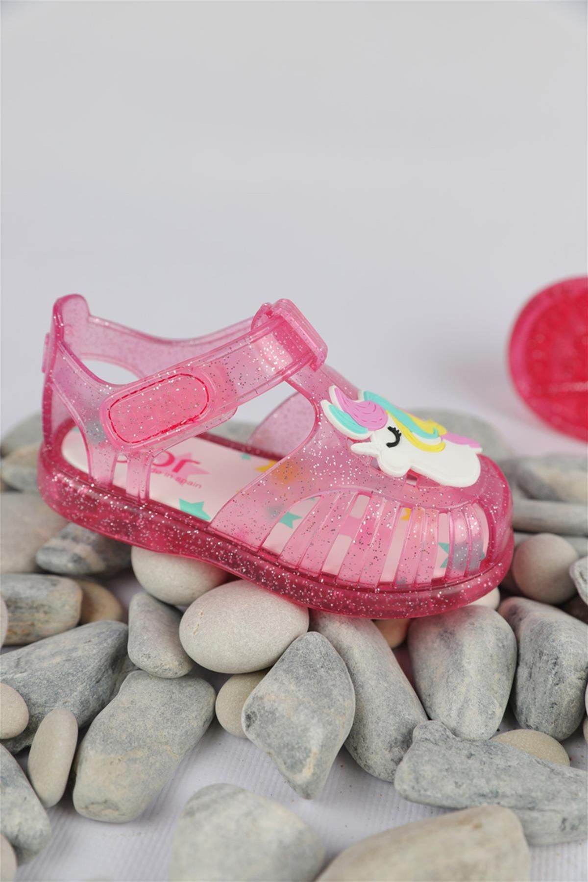 IGOR 19 - 25 Numara Kız Çocuk Fuşya Tobby Gloss Unicorn Sandalet