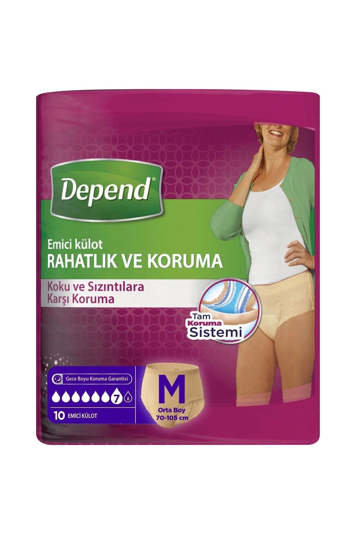 Depend Emici Külot Orta Boy Kadın 10 Adet