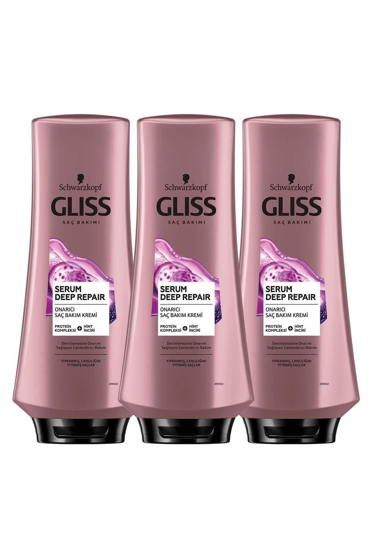 Gliss Serum Deep Repair Onarıcı Saç Kremi 360 ml X 3 Adet