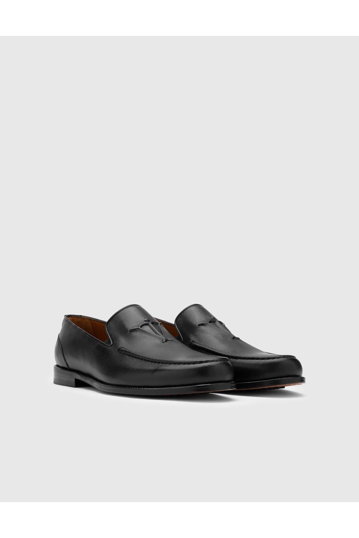 İlvi Walker Hakiki Deri Erkek Siyah Klasik Ayakkabı