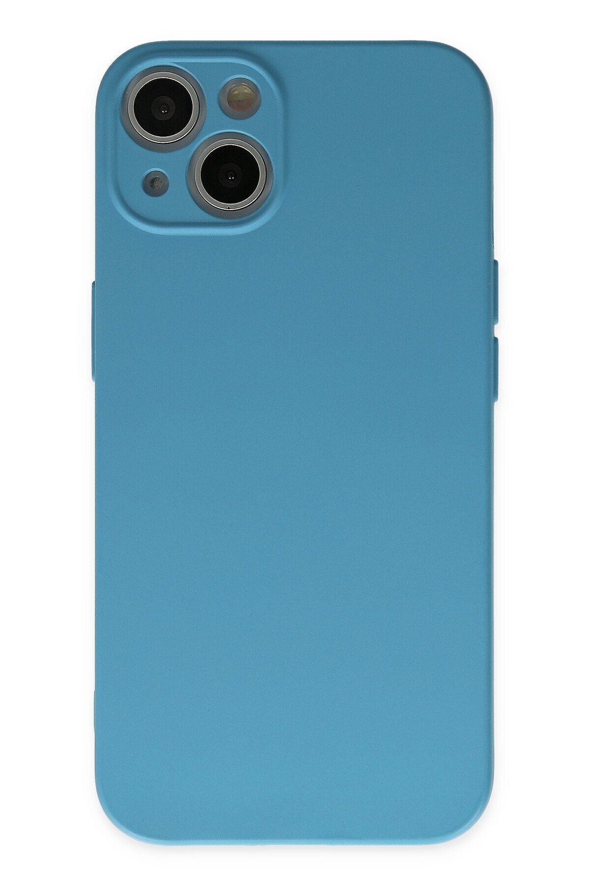 cepmoda iPhone 13 Mini Telefon Kılıfı - Soft Dokulu İçi Kadife Lansman Kapak - Mavi