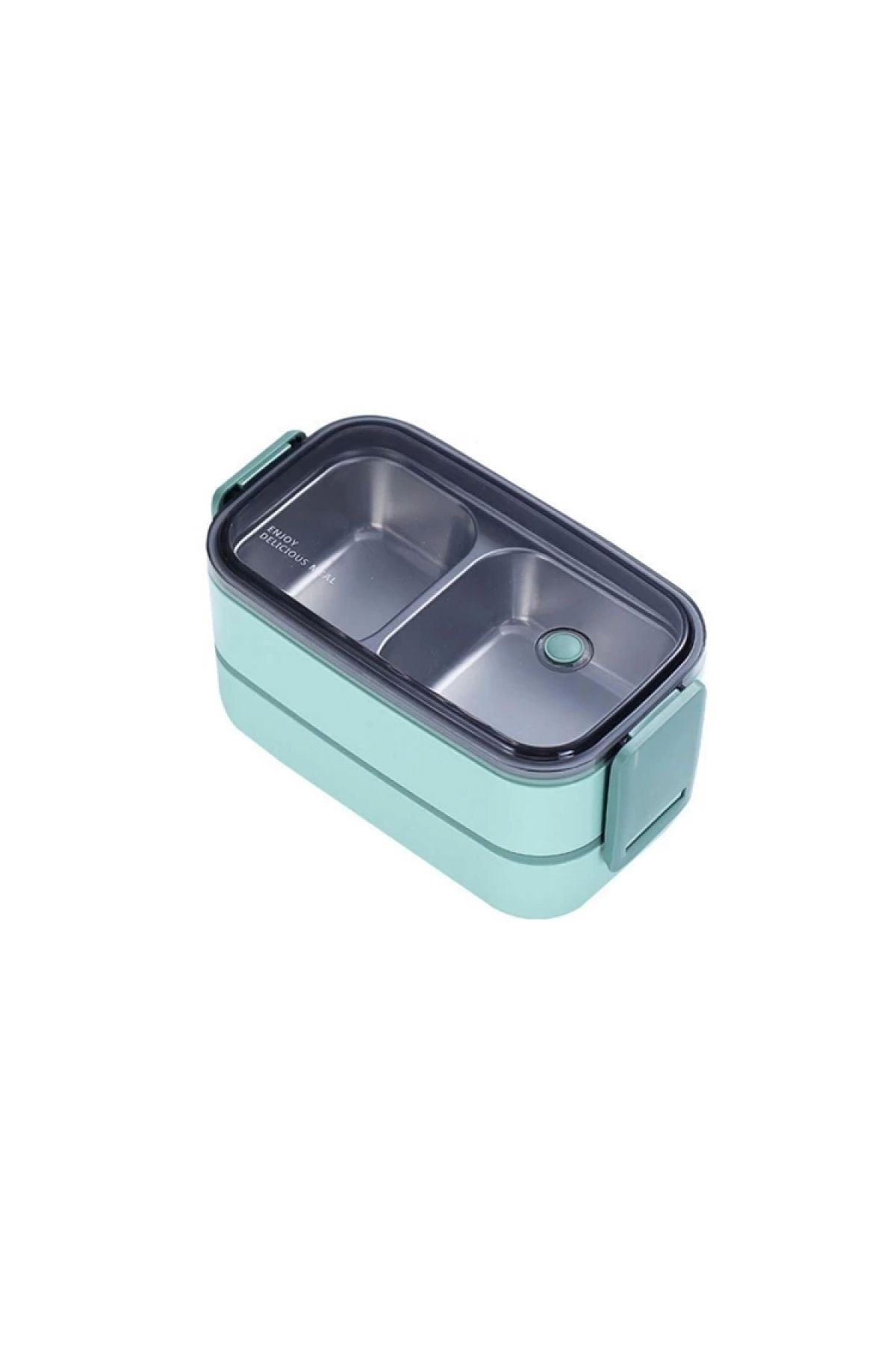 Vagon VAGONLİFE PASLANMAZ ÇELİK İKİ KATLI BÖLMELİ YEMEK KABI - LUNCH BOX BL50002-2  1400 ML YEŞİL