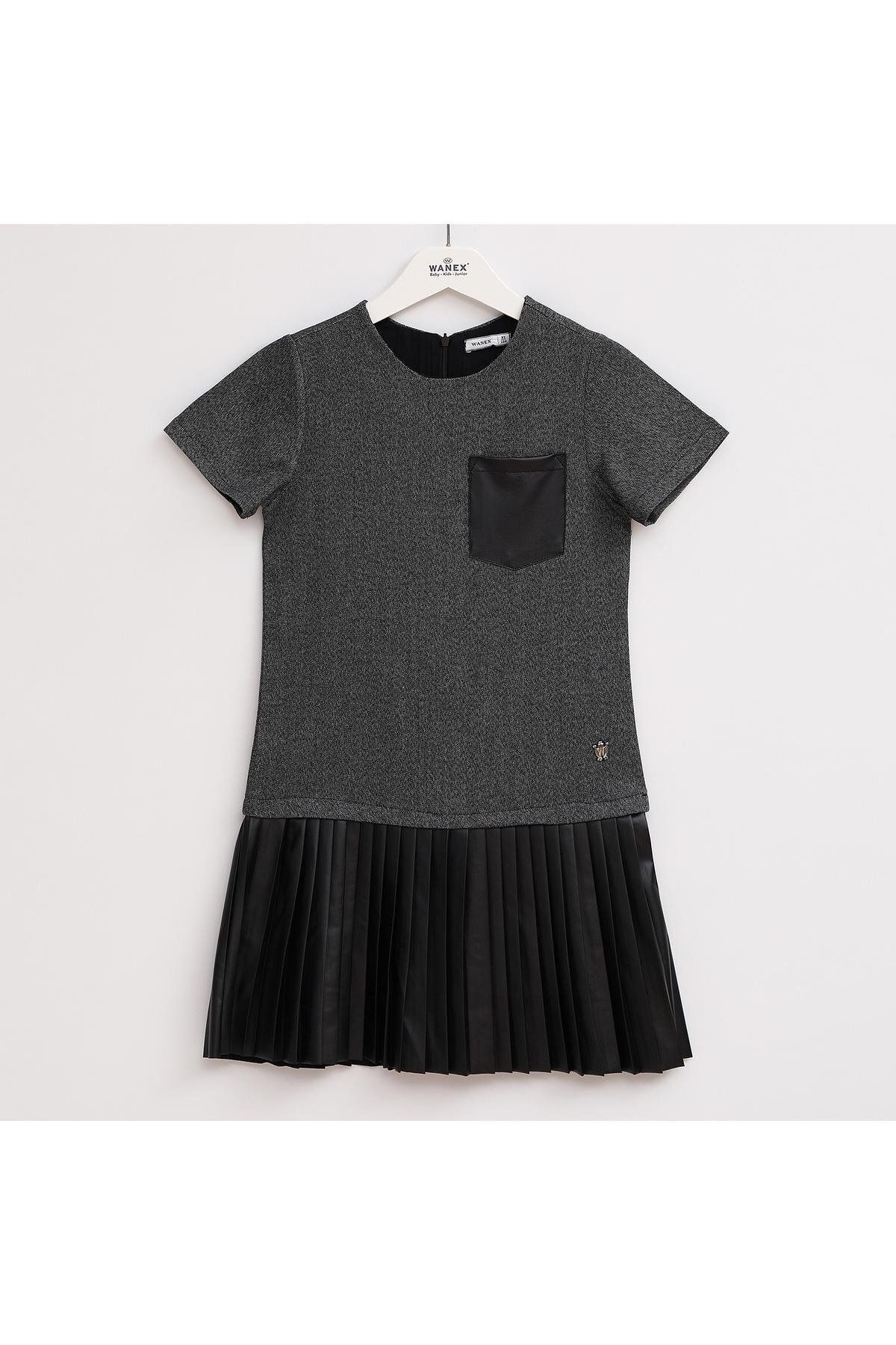 WANEX Kız Çocuk Kısa Kol Elbise - 4219211 - Siyah