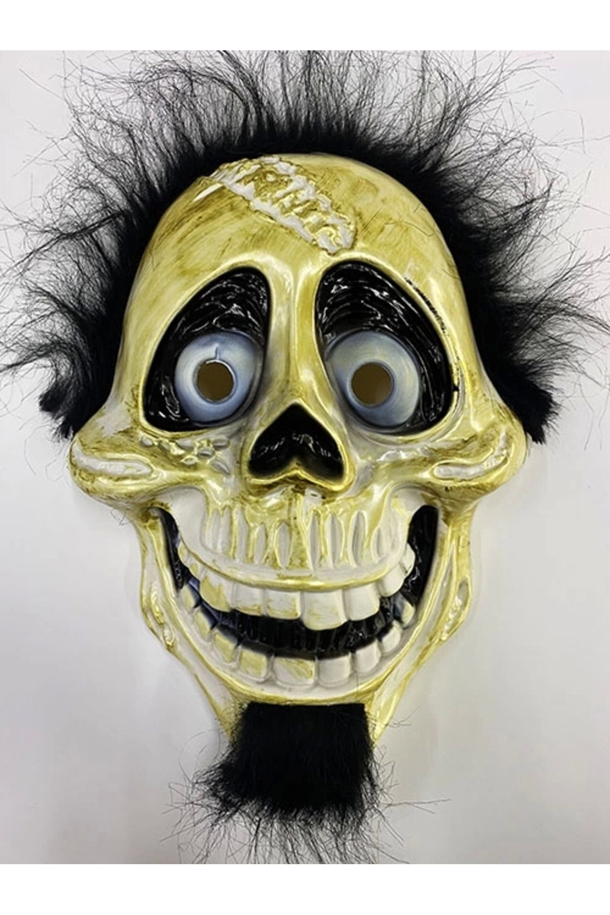 Genel Markalar Siyah Peluş Saçlı Coco Hector Rivera Maskesi 25x23 Cm (1243)