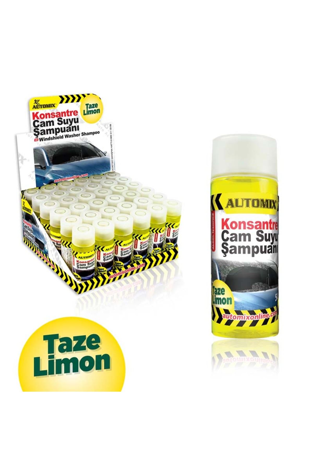 Automix 41226 Oto Cam Suyu Şampuanı Taze Limon 50ml