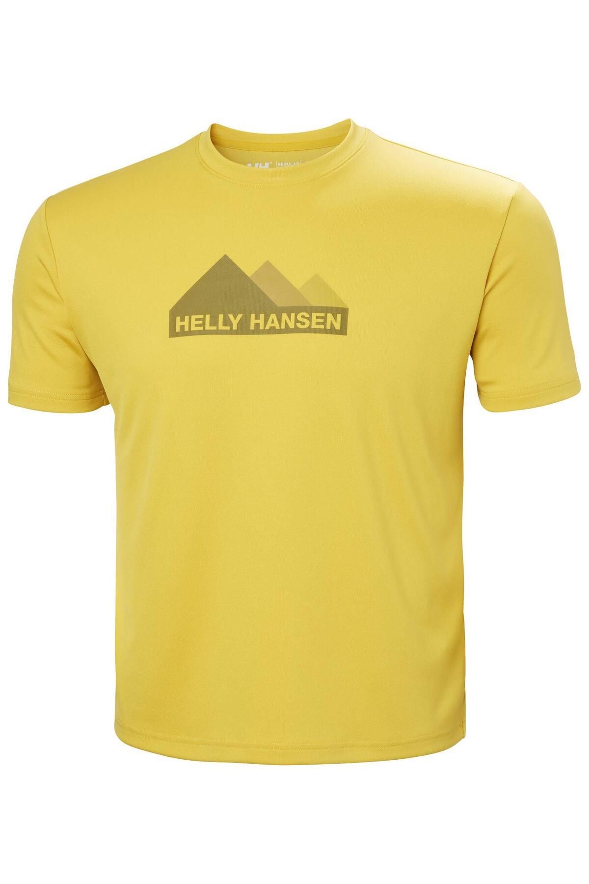 Helly Hansen Helly HansenTECH GRAPHIC Erkek T-SHIRT HHA.63088 HHA.348 Sarı-XL