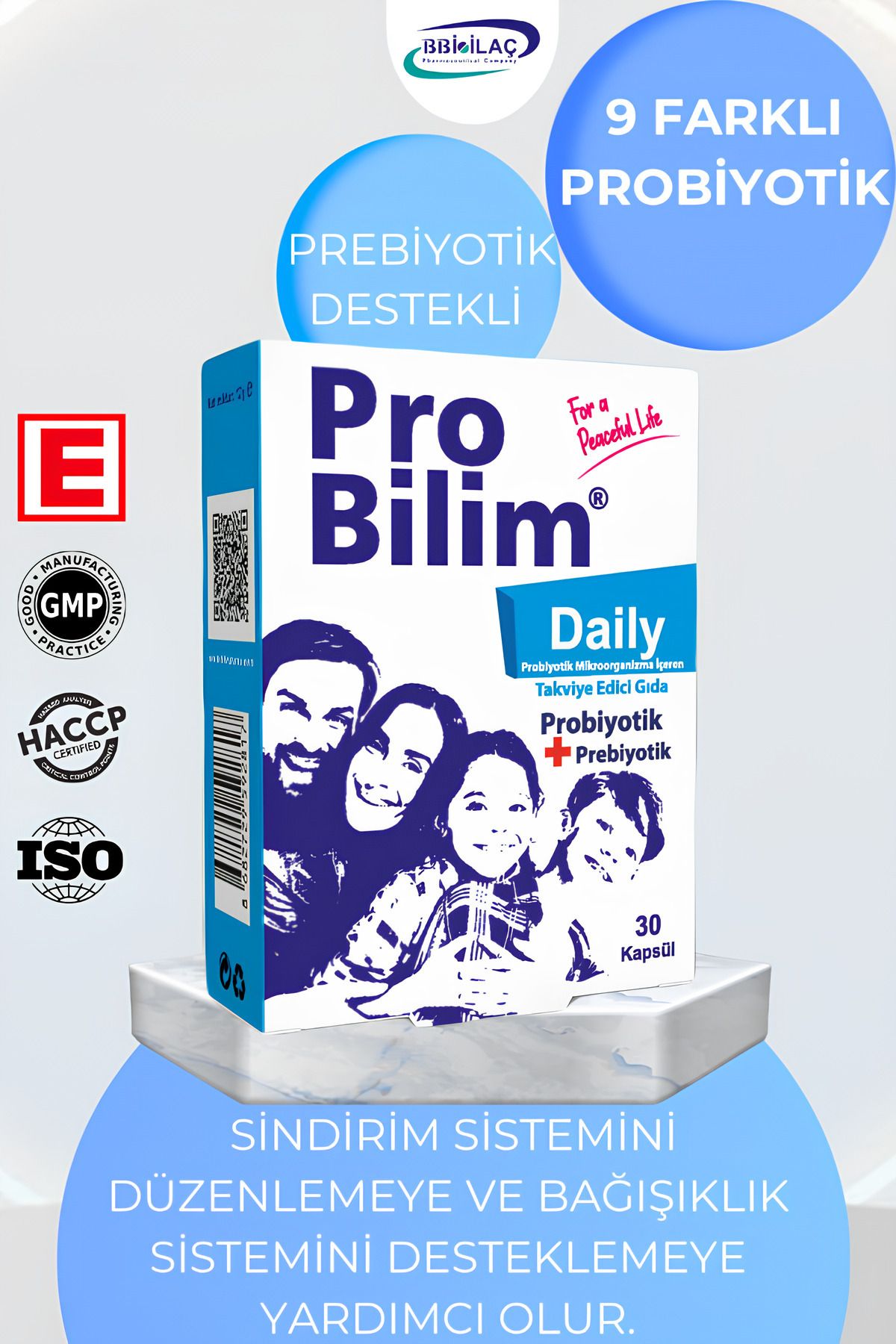 probilim ® Daily Probiyotik, Prebiyotik, 30 Kapsül , Günlük Probioyotik