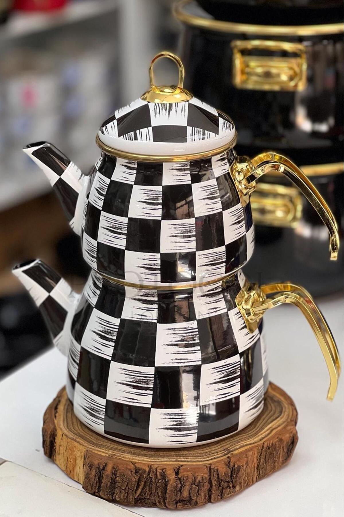 Protocol London Lüks Elite Class Kırık Mermer Çaydanlık Takımı / Özel Tasarım Serisi