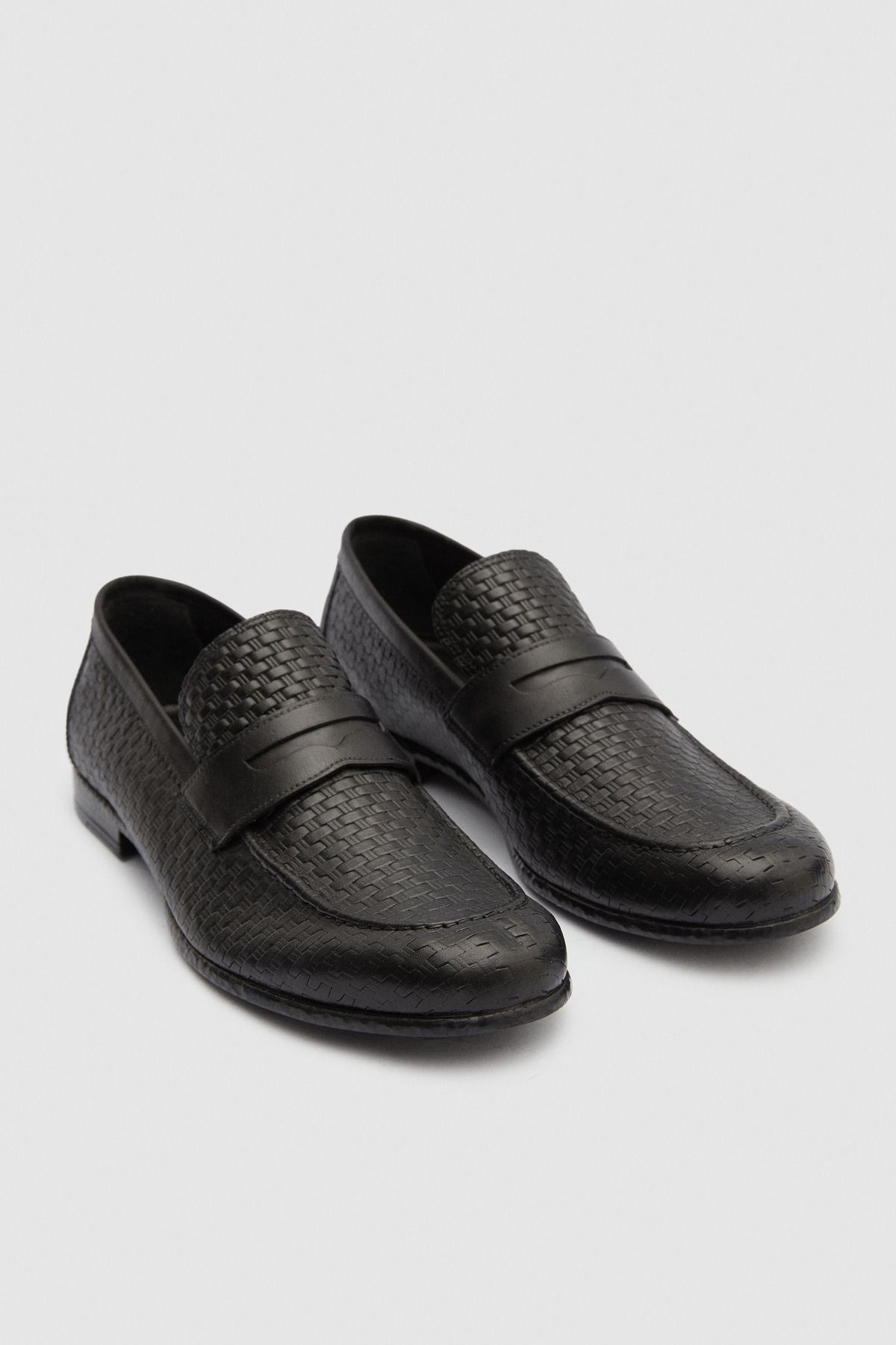 D'S Damat Siyah Desenli Loafer Ayakkabı