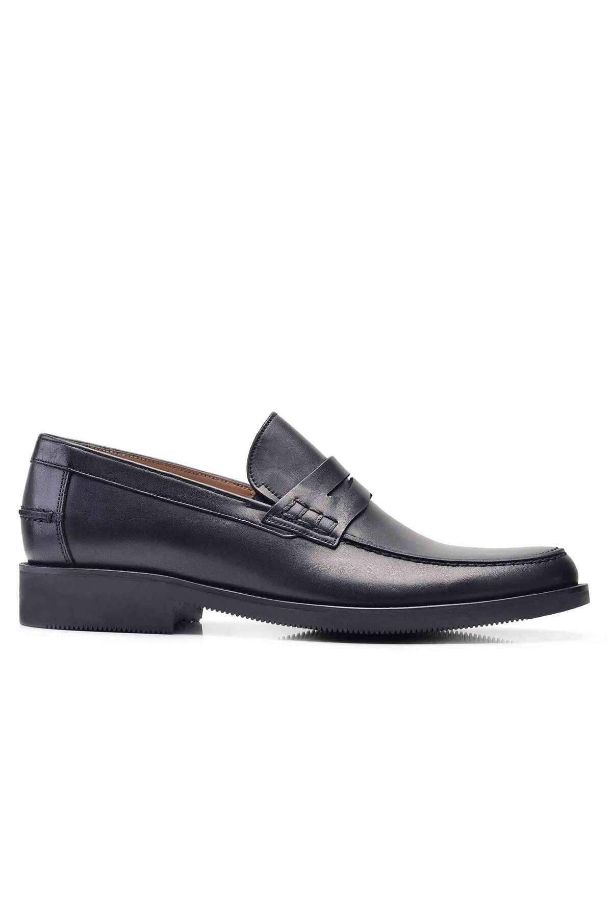 Nevzat Onay Siyah Klasik Loafer Erkek Ayakkabı -11912-